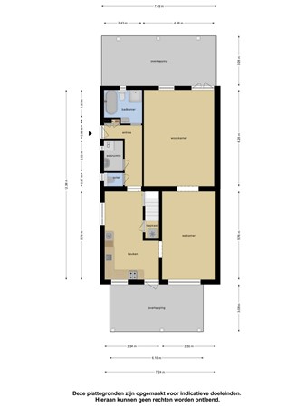 Floorplan - Klutenweg 6C, 8314 PC Bant